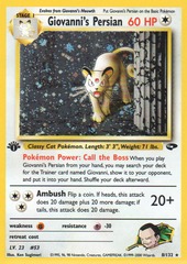 Giovanni's Persian - 8/132 - Holo Rare - 1st Edition